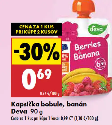 Deva Kapsička bobule, banán