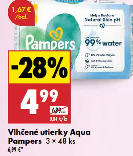 Aqua Pampers Vlhčené utierky