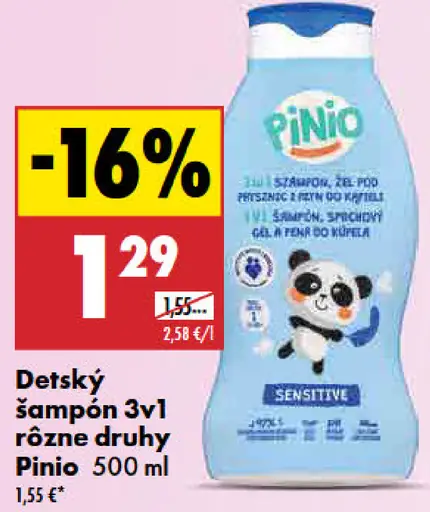 Pinio Detský šampón 3v1