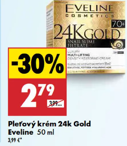 Eveline Pleťový krém 24k Gold