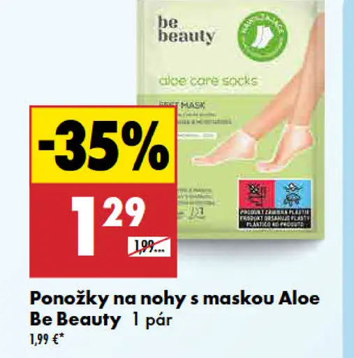 Be Beauty ponožky na nohy s maskou Aloe