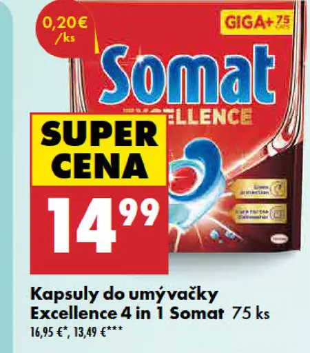 Kapsuly do umývačky Excellence 4 in 1