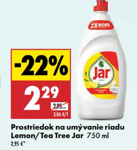 Jar prostriedok na umývanie riadu Lemon/Tea Tree