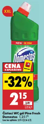 Domestos čistiaci WC gél Pine fresh