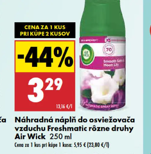 Náhradná náplň do osviežovača vzduchu Freshmatic rôzne druhy