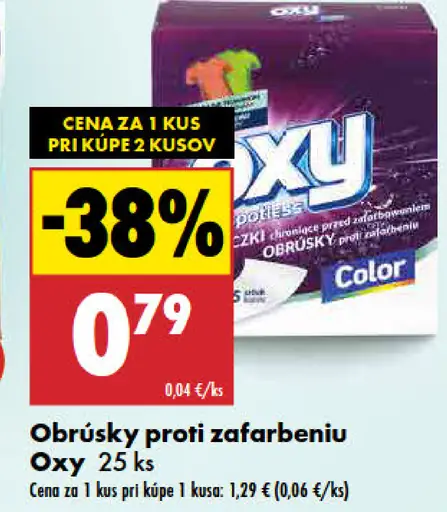 Obrúsky proti zafarbeniu OXY