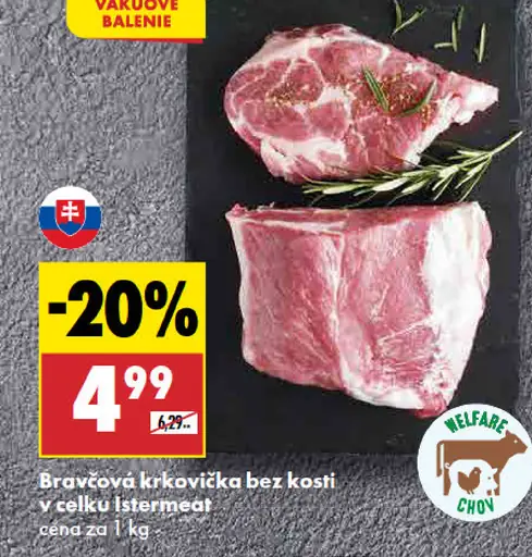 Istermeat bravčová krkovička bez kosti vcelku