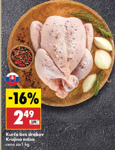 Kurča bez drobov Krajina mäsa