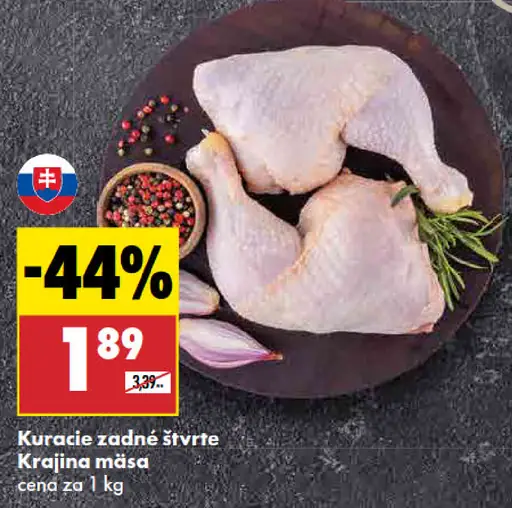 Krajina mäsa Kuracie zadné štvrte