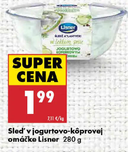 Lisner sleď v jogurtovo-kôprovej omáčke