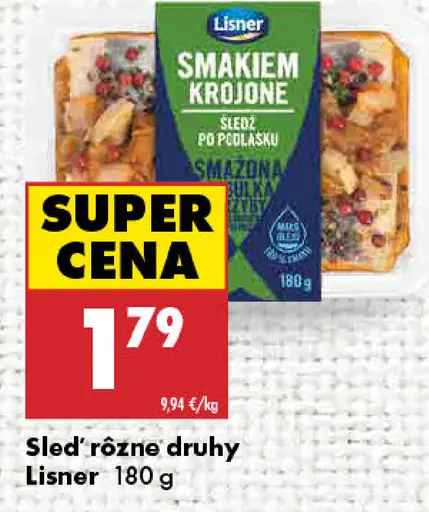 Lisner sleď rôzne druhy