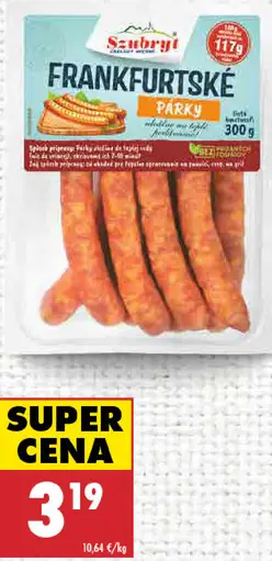 Szubryt frankfurtské párky