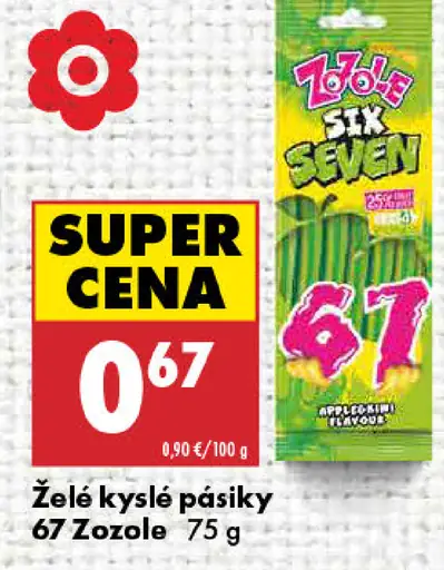 Zozole 67 želé kyslé pásiky