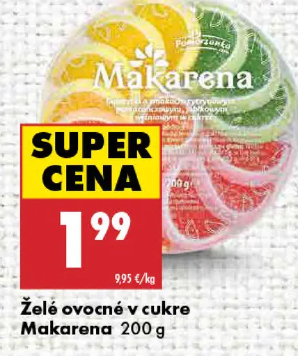 Makarena želé ovocné v cukre
