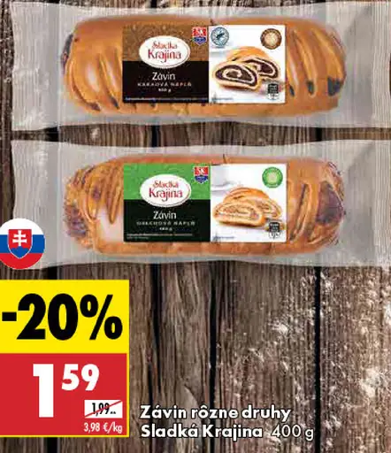 Závin rôzne druhy Sladká Krajina