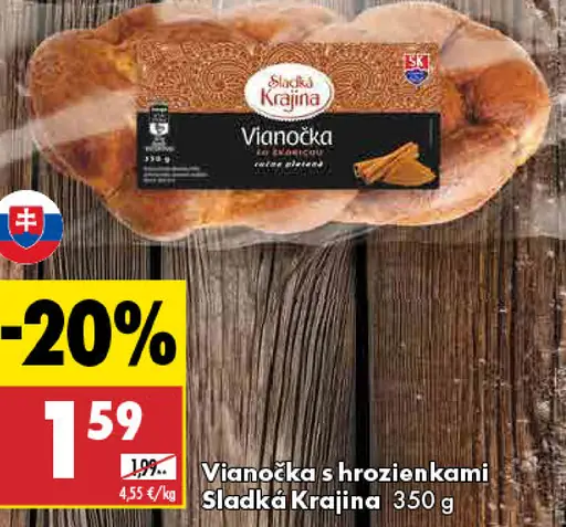 Sladká Krajina Vianočka s hrozienkami