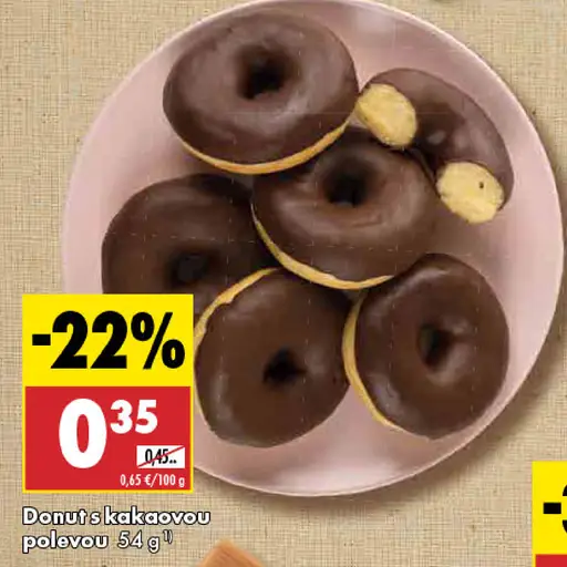 Donut s kakaovou polevou