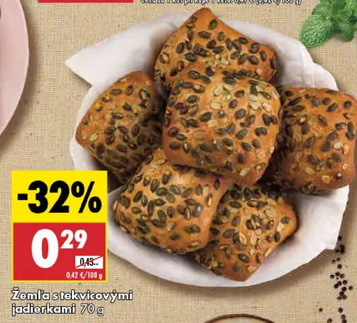 Žemľa s tekvicovými jadierkami