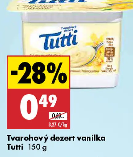 Tutti Tvarohový dezert vanilka