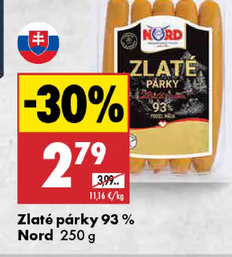 NORD Zlaté párky 93%