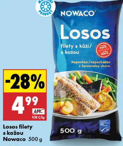 Nowaco Losos filety s kožou