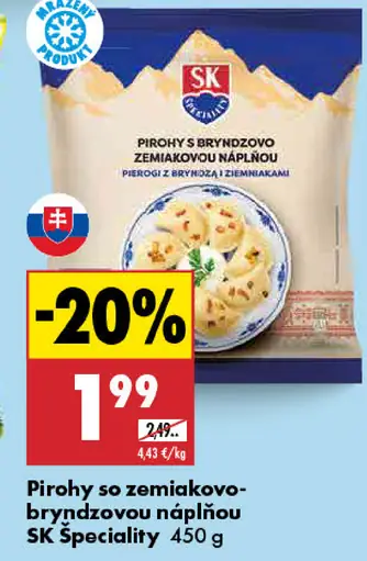 SK Špeciality Pirohy so zemiakovo-bryndzovou náplňou