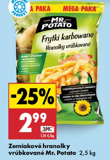 Zemiakové hranolky vrúbkované Mr. Potato