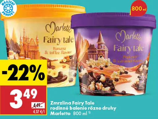 Marletto Zmrzlina Fairy Tale rodinné balenie rôzne druhy