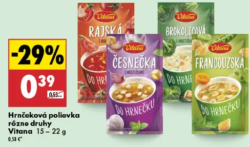 Vitana Hrnčeková polievka rôzne druhy