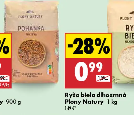 Plony Natury ryža biela dlhozrnná