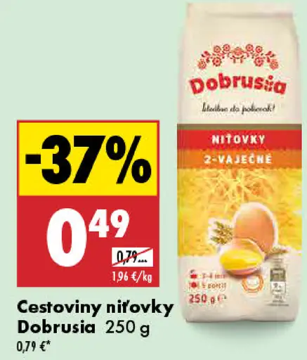 Dobruška cestoviny niťovky 2-vaječné