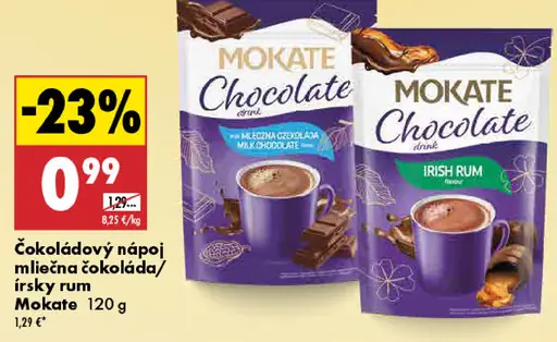 Mokate Čokoládový nápoj mliečna čokoláda/írsky rum