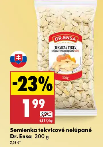 Dr. Ensa Semienka tekvicové nelúpané
