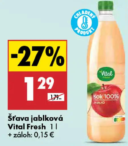 Vital Fresh jablková šťava 100%