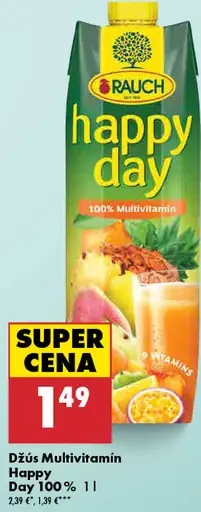 Rauch Happy Day 100% džús multivitamín
