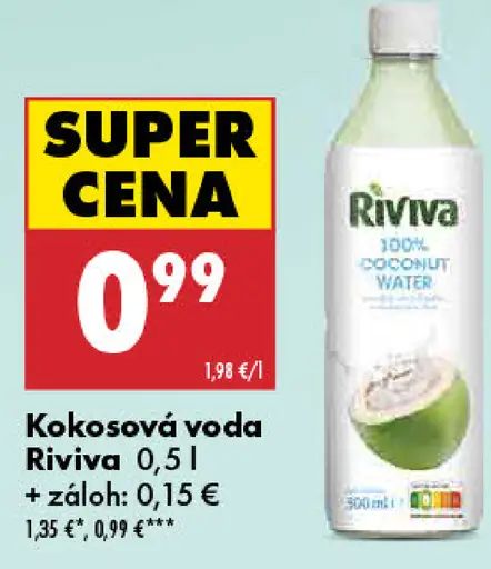 Riviva kokosová voda 100%
