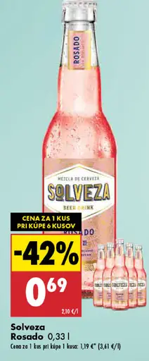 Solveza Rosado pivný nápoj