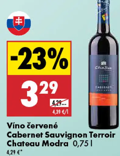 Chateau Modra Vino červené Cabernet Sauvignon Terroir