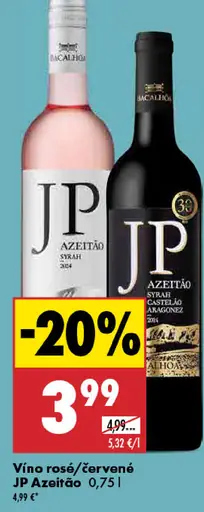 JP Azeitão víno rosé alebo červené