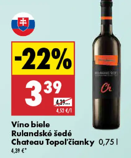 Chateau Topoľčianky Rulandské biele Vino biele