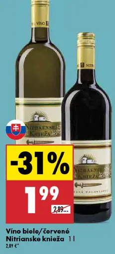 Nitrianske knieža víno biele/červené