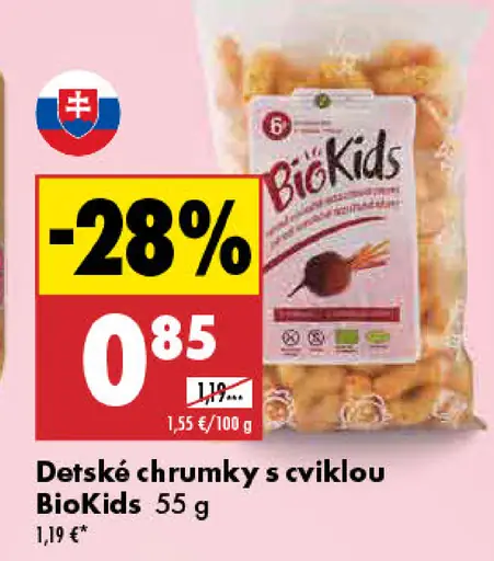 BioKids Detské chrumky s cviklou