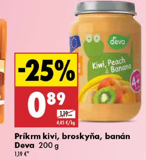 Deva Príkrm kiwi, broskyňa, banán