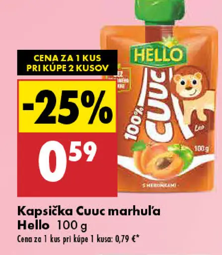 Hello Kapsička Cuvc marhuľa