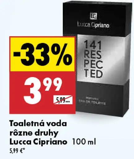 Lucca Cipriano Toaletná voda rôzne druhy