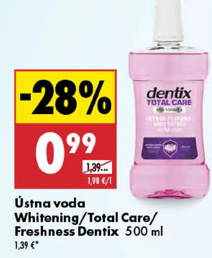 Dentix ústna voda Whitening, Total Care, Freshness