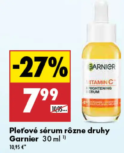 Garnier pleťové sérum rôzne druhy