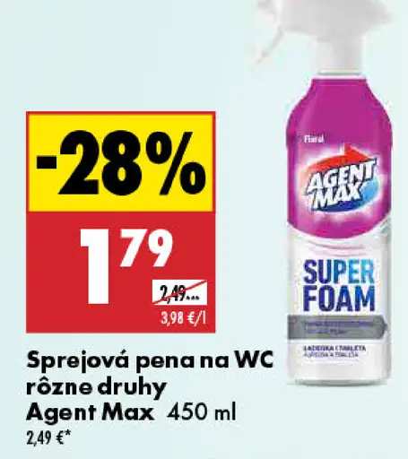 Agent Max Sprejová pena na WC