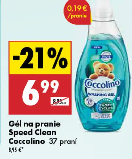 Coccolino Speed Clean gél na pranie