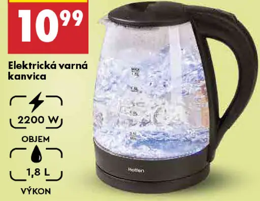 Hoffen elektrická varná kanvica 1,8 l
